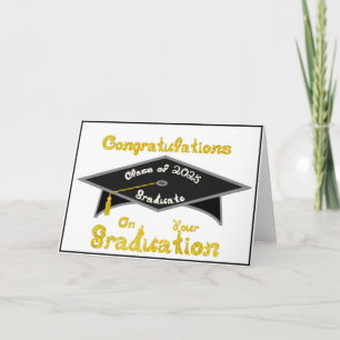 Gratulation Class of 2025 Graduate Abschluss Karte