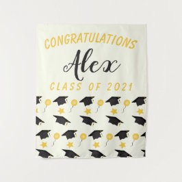 Gratulation Class of Graduate Customize Name Wandteppich