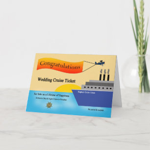 Gratulation Crup Ship Wedding Grußkarte Karte