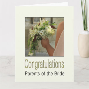 Gratulation der Eltern der Braut zur Hochzeit Karte