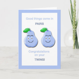 Gratulation der Twin Boys Card Karte