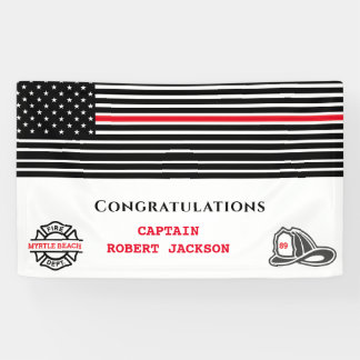 Gratulation für die Red Line des Feuerwehren Ameri Banner