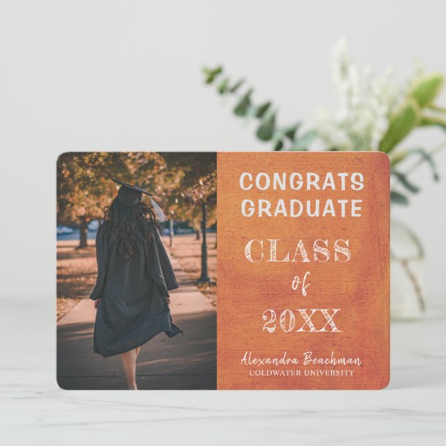 Gratulation Graduate Announcement Card Einladung (Stehend Vorderseite)