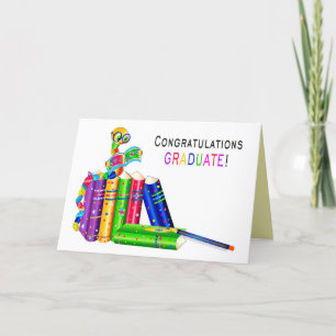 Gratulation Graduate, Bookworm, Kaleidoskop Karte