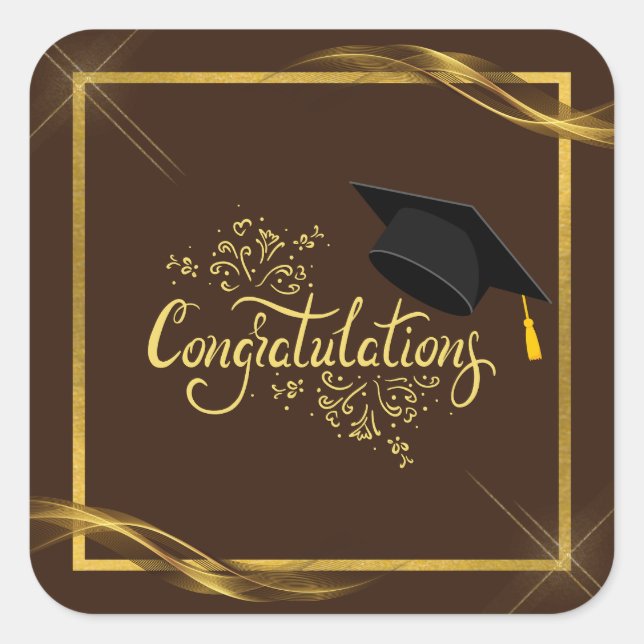 Gratulation Graduate Sticker (Vorderseite)