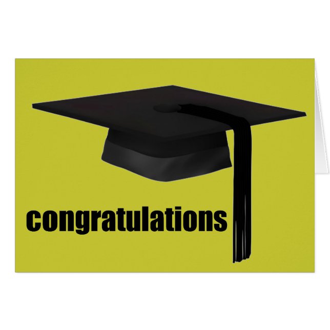 Gratulation Graduation Cap (Vorderseite (Horizontal))