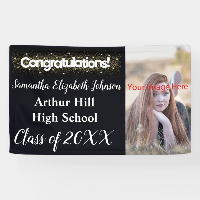 Gratulation Graduation Party Banner (Horizontal)