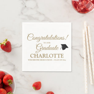 Gratulation Graduierung des Textes des benutzerdef Serviette
