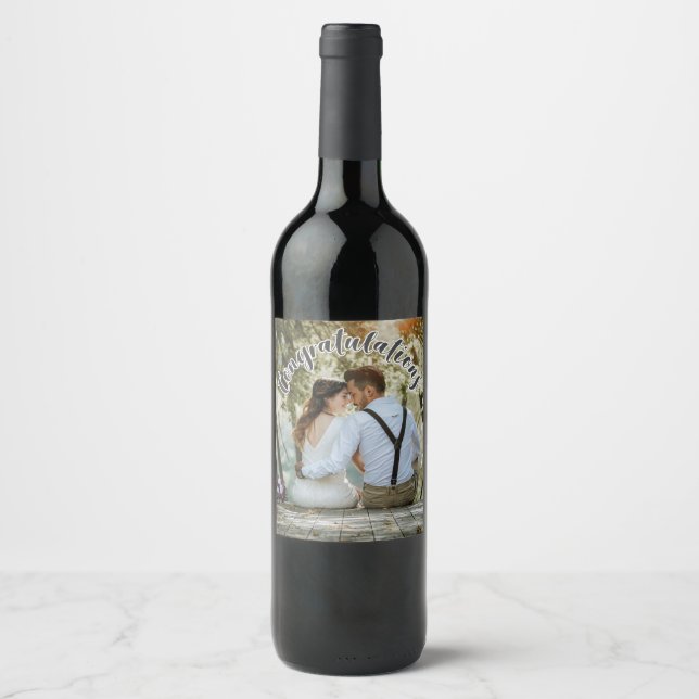 GRATULATION Grey ÜBERLAGERUNGSTEXT Wein Etikett (Vorderseite)