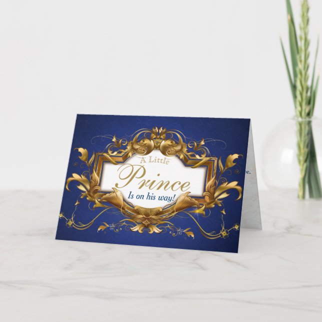 Gratulation| Royal Prince Baby Showcard Karte (Vorderseite)