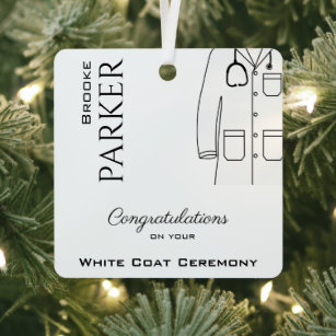 Gratulation White Coat Zeremonie Medical Doctor Ornament Aus Metall