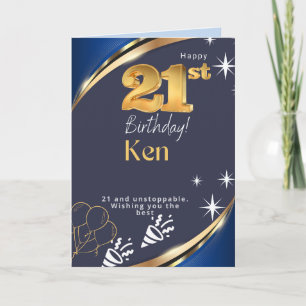Gratulation zum 21. Geburtstag Karte
