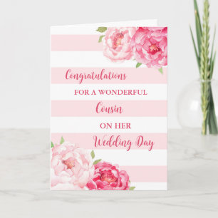 Gratulation zum Hochzeitstag des Cousins Karte