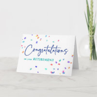 Gratulation zum Renteneintritt Geschäft Confetti