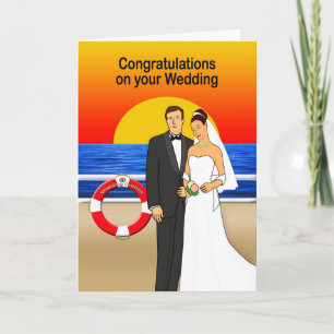 Gratulationen Cruise Ship Wedding Greeting Card Karte