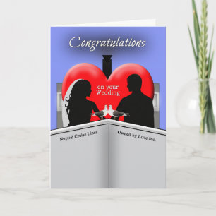 Gratulationen Cruise Ship Wedding Greeting Card Karte
