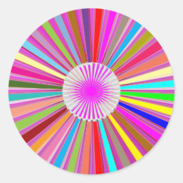 GRATULATIONEN: Dekoration von Trophy und Funkeln Runder Aufkleber
