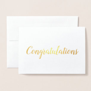 Gratulationen Goldenen Pinsel Pinselstrich Script Folienkarte