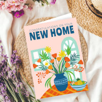 GRATULATIONEN NEUE ZUHAUSE MOVING Blume Vase