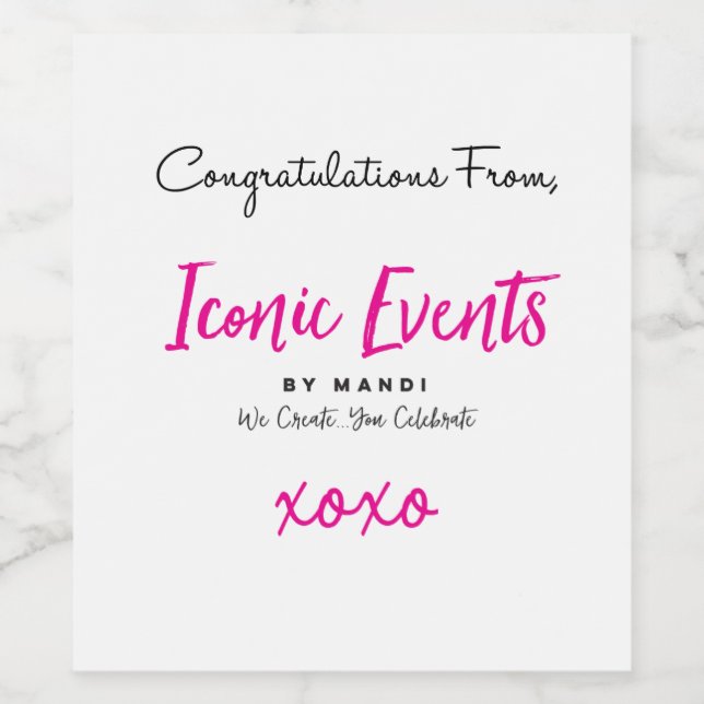 Gratulationen Siegel mit Ihrem Logo Weinetikett (Einzelnes Label)