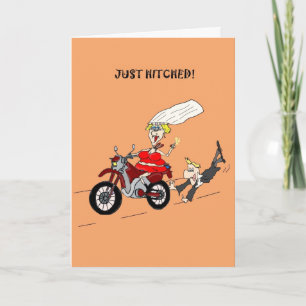 GRATULATIONEN ZU IHREM MARRAIGE FUNNY GROOM BIKER KARTE