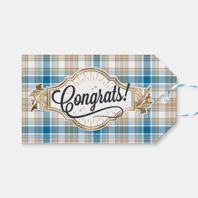 Gratulations-Geschenktasche Geschenkanhänger (Vorderseite (Horizontal))