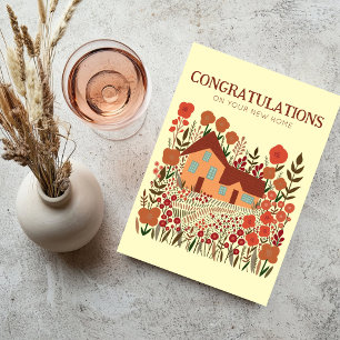 GRATULATIONS New Zuhause Housewarming Farmhouse Karte