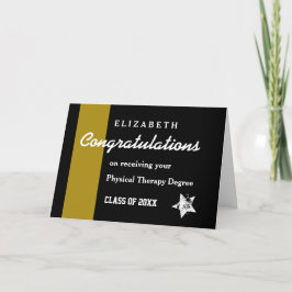 GRATULATIONS Physikalische Therapie Gold Streifen Karte