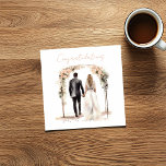 Gratulationskarte für Wasserfarben und Bräuche Dankeskarte<br><div class="desc">Feiern Sie den fröhlichen Anlass mit dieser Watercolor Bride and Groom Wedding Illustration Gratulation Card. Diese schöne Karte zeigt eine atemberaubende Aquarellmalerei, die eine Braut und einen Bräutigam veranschaulicht und das Wesen von Liebe und Glück erfasst. Mit seinen lebendigen Farben und künstlerischen Details dient es als herzliche Begrüßung der Neuvermählten....</div>