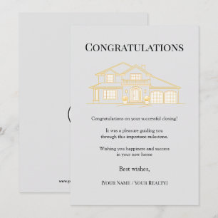 Gratulationskarte zum Abschluss von Immobilien Dankeskarte