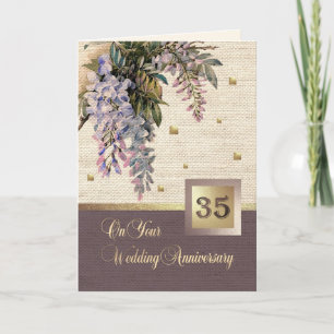 Gratulationskarten zum 35. Hochzeitstag Karte
