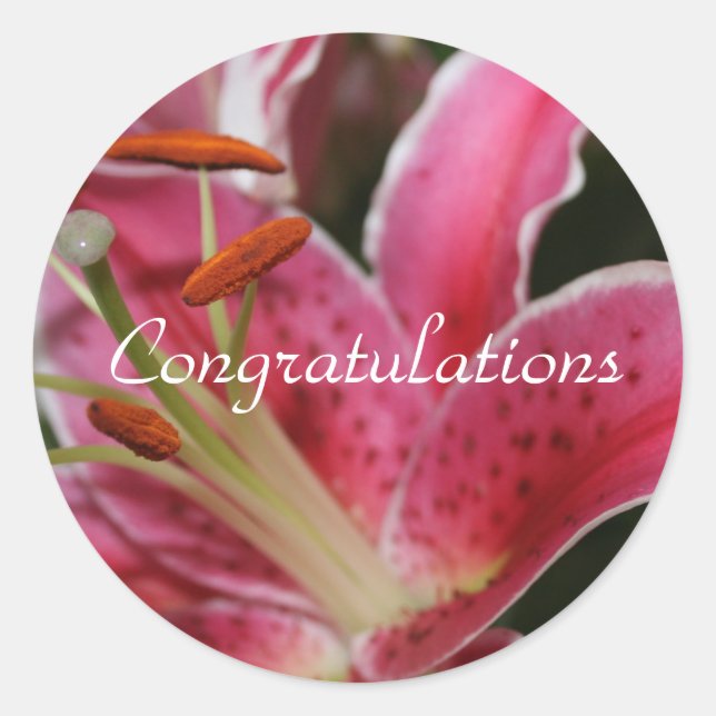 Gratulationskleber für Geschenke Runder Aufkleber (Vorderseite)