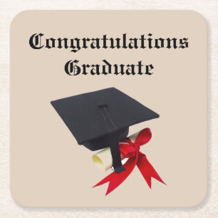 GRATULATIONSSTUDIUM RECHTECKIGER PAPPUNTERSETZER
