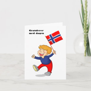 Gratulerer med dagen, norwegisches Glück Geburtsta Karte