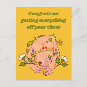 Gratuliere, dass du endlich alles losgeworden bist postkarte