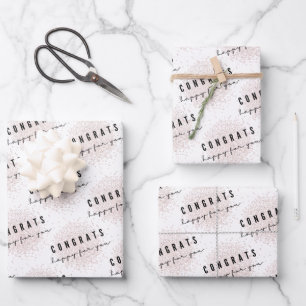 Gratuliere Glückwunsch Für Dich Geschenkpapier Set