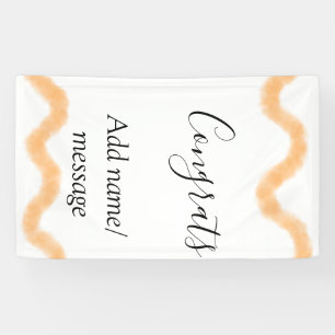 Gratuliere orange Spirale spanische Grenze Boho Re Banner