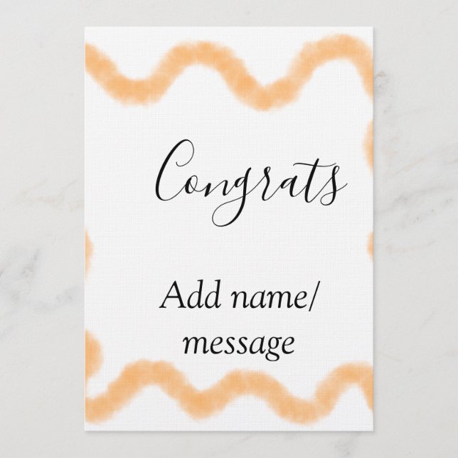 Gratuliere orange Spirale spanischer Rand Boho Ret Einladung (Vorderseite)