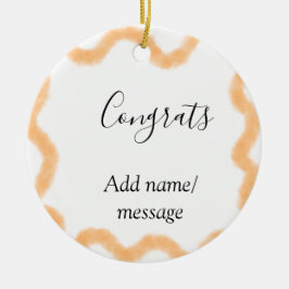 Gratuliere orange Spirale spanischer Rand Boho Ret Keramik Ornament