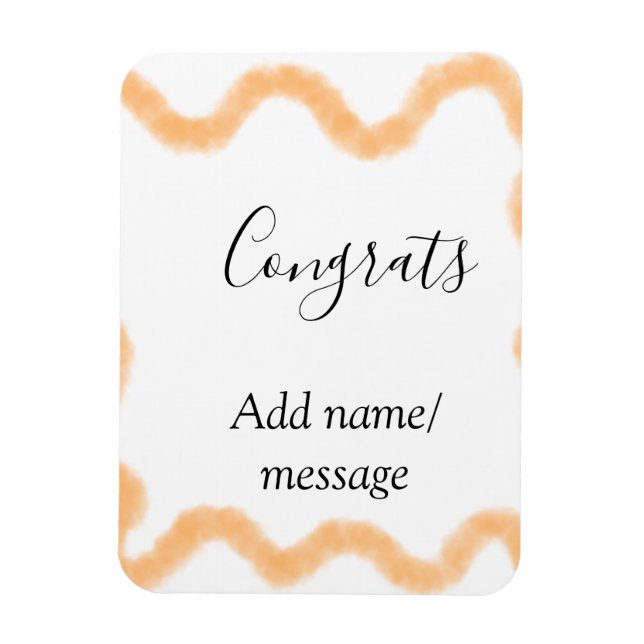 Gratuliere orange Spirale spanischer Rand Boho Ret Magnet (Vertikal)