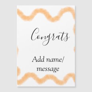 Gratuliere orange Spirale spanischer Rand Boho Ret Magnetkarte