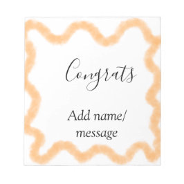Gratuliere orange Spirale spanischer Rand Boho Ret Notizblock