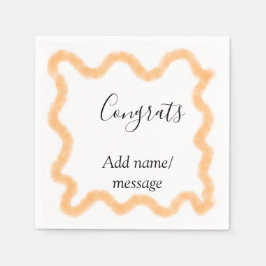 Gratuliere orange Spirale spanischer Rand Boho Ret Serviette