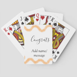 Gratuliere orange Spirale spanischer Rand Boho Ret Spielkarten