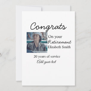 Gratuliere zur Rente Foto Name Datum mi Einladung