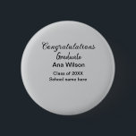 gratulieren Absolventen hinzufügen Namen Jahr Schu Button<br><div class="desc">Entwurf</div>