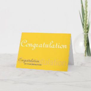 Gratulieren Sie mit gelber Typografie Karte