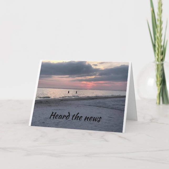 **GRATULIERUNGEN** HÖRTEN DIE "GUTEN NACHRICHTEN" KARTE (Vorderseite)