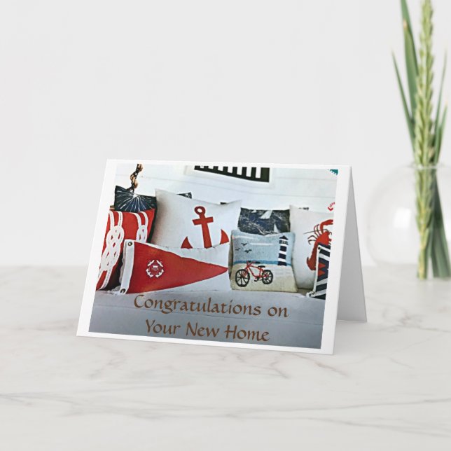 GRATULIERUNGEN ZU IHNEN NEUES **LAKE HOUSE** KARTE (Vorderseite)