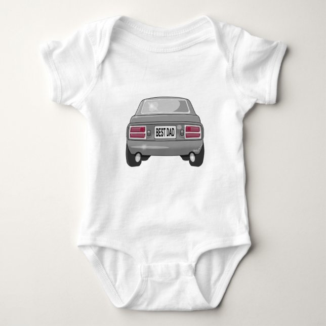Grau 1976 Datsuns 280Z Baby Strampler (Vorderseite)